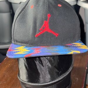 Air Jordan Jump Man Zig Zag Black and Red Multicolor Snapback Cap Hat.(125)